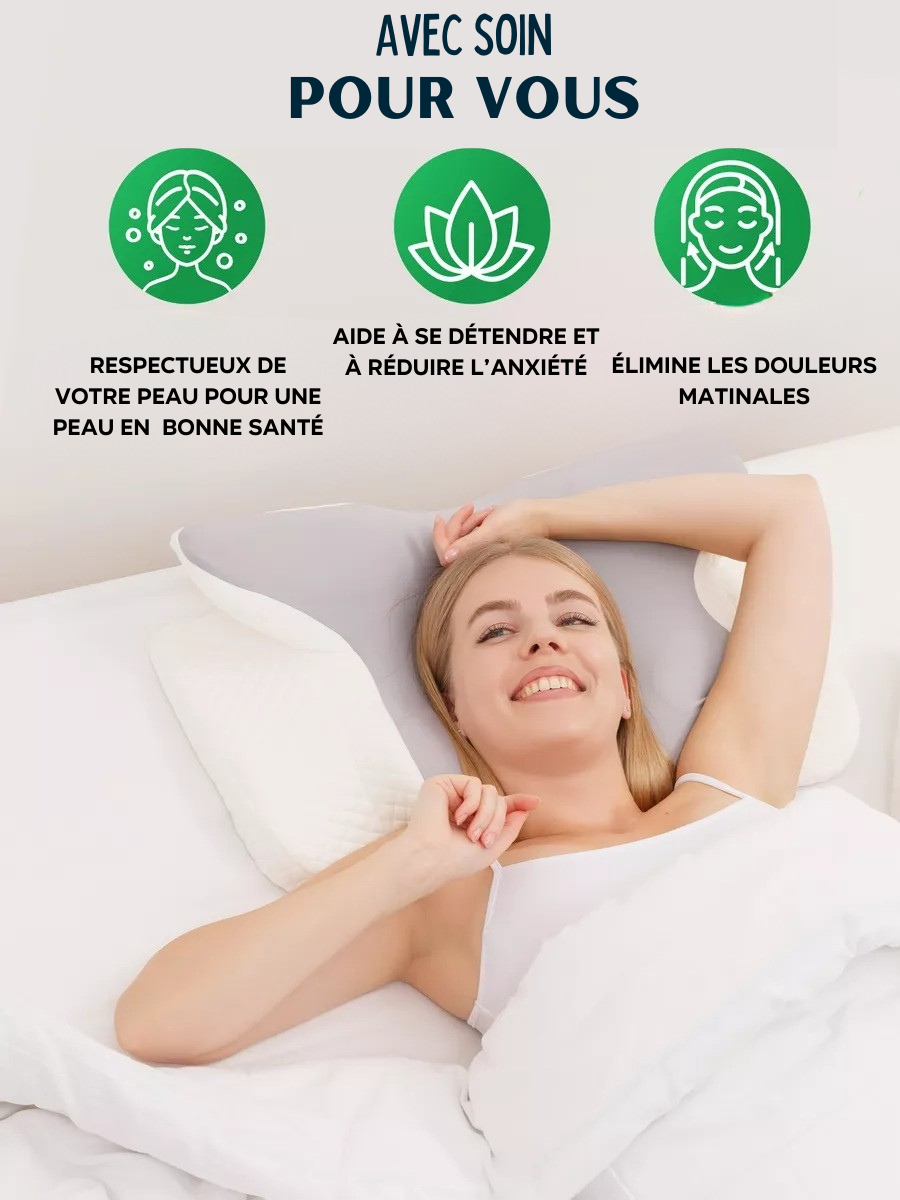 Oreiller ergonomic anti-douleurs aux CERVICALES