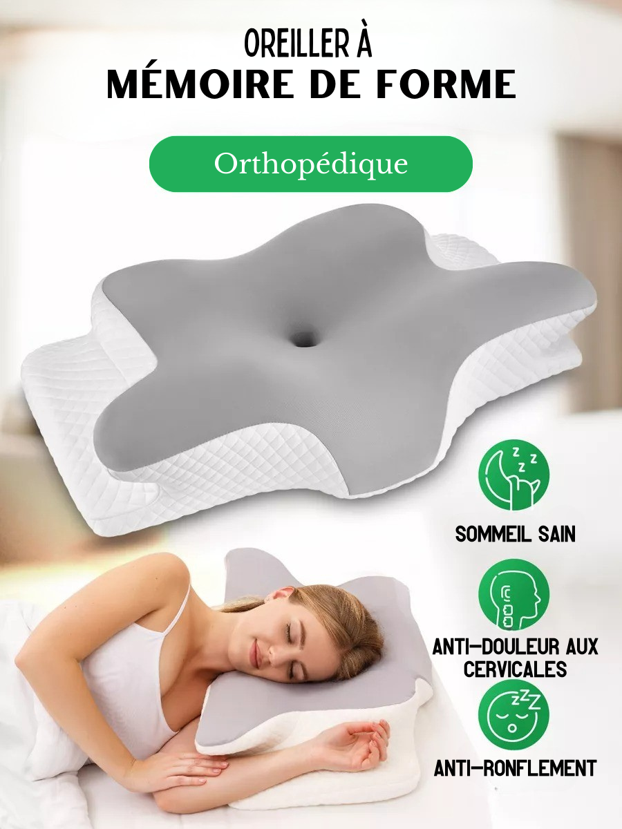 Oreiller ergonomic anti-douleurs aux CERVICALES