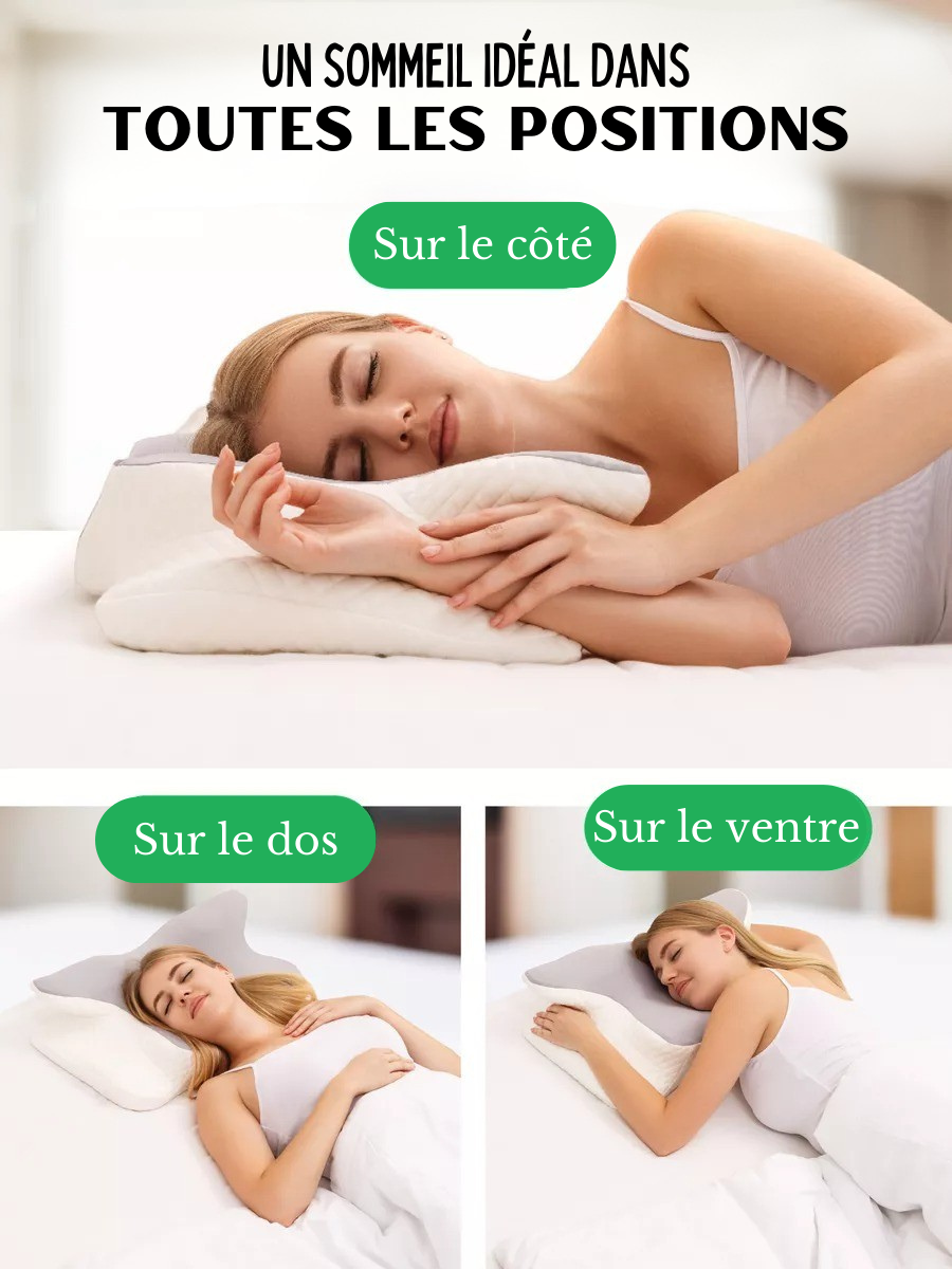 Oreiller ergonomic anti-douleurs aux CERVICALES